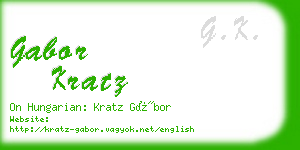gabor kratz business card